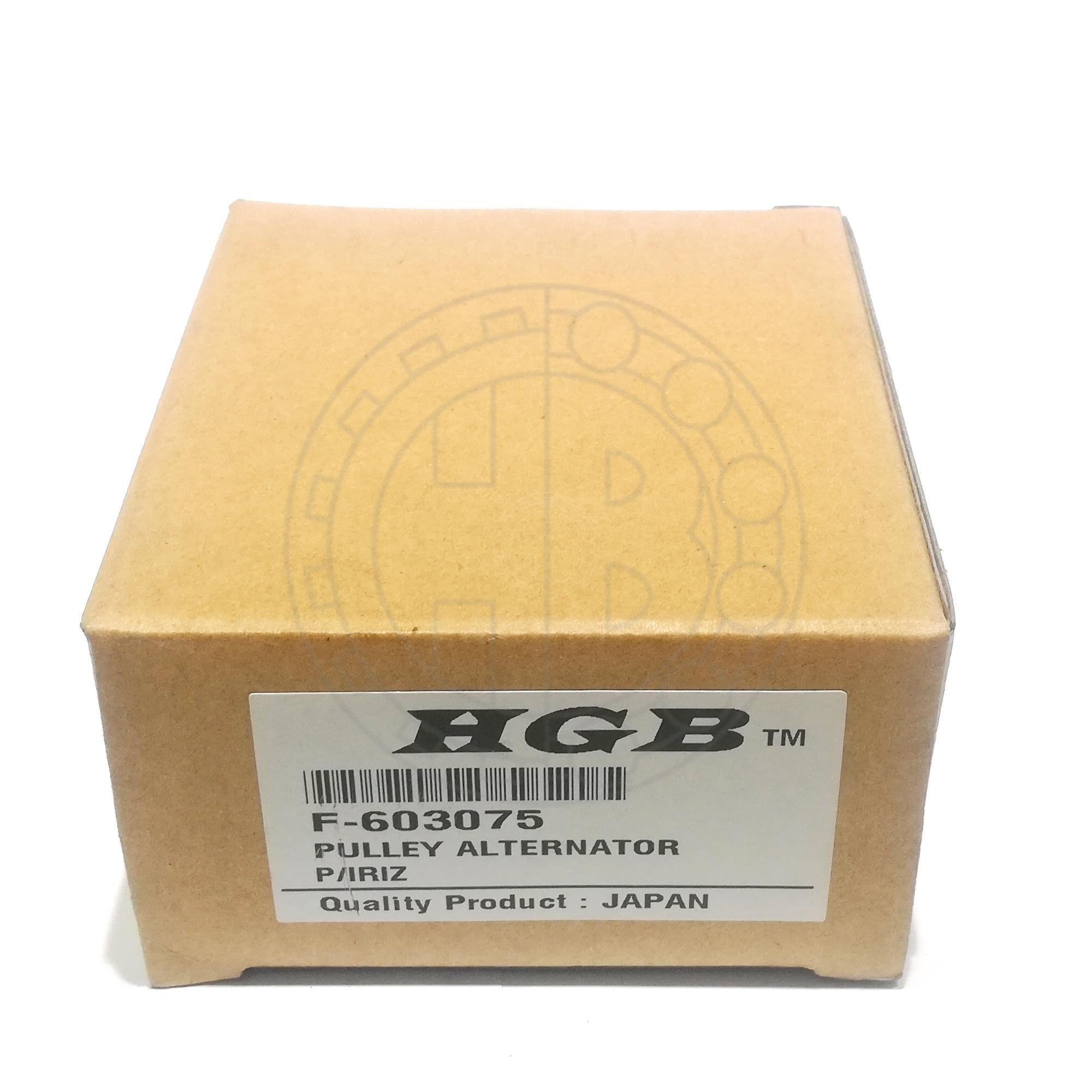 HGB Alternator Fan Pulley F-603075 PROTON IRIZ - HBB Bearings & Belting